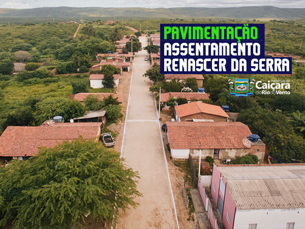 pavimentação em paralelepípedo na Associação Renascer da Serra